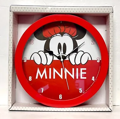Disney Minnie Mouse Wall Clock Office Home Wall Decor 9.5 Inches • $19.91