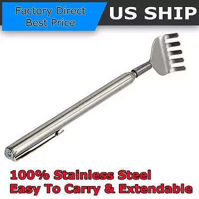 Metal Stainless Steel Back Scratcher Telescopic Extendable Claw Extender QW US • $3.99