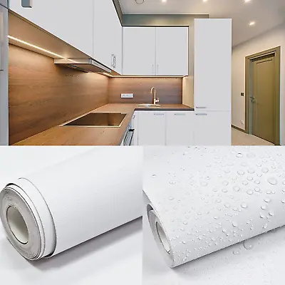 White Contact Paper Matte White Wallpaper Peel And Stick Wallpaper For Bedroom  • $8.38
