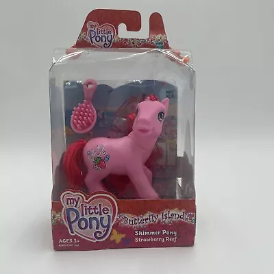 My Little Pony Strawberry Reef Butterfly Island Pink G3 2004 Hasbro • $28.99