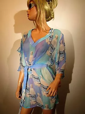$42 • Buy NWT ROSA CHA Swim Cover Up W Belt SILK Swimwear Beach Shirt Large