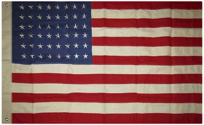 Vintage Cotton 48 Star American Flag - 3 X 5 Old Glory Sewn And Embroidered Usa • $52.88