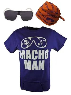 Macho Man Randy Savage Purple Orange Boys Kids Youth Costume • $39.99