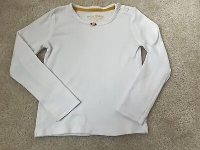 Mini Boden Girl Long Sleeve White Shirt Size 2-3 Year • $9.99