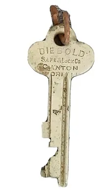 Brass Diebold Safe & Lock Co Safe Deposit  Vintage Box Key On Ring 2 1/4  L • $7.69