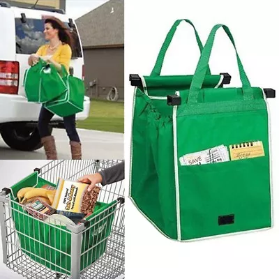 Pack Of 3-6 Foldable Shopping Bags Reusable Eco Grocery Cart Trolley Tote Bag ME • $14.91