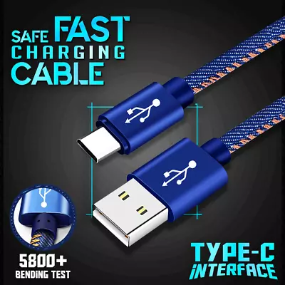 $6.99 • Buy USB Type C Data Cable Fast Charge For Samsung S23 S22 Note 20 Ultra S10 S8 Plus