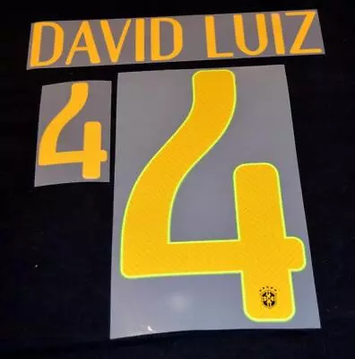 Brazil David Luiz 4 2014 Football Shirt Name/number Set Third Player Size • £13.39