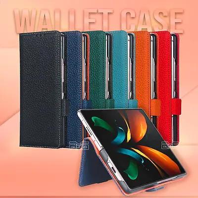For Samsung Galaxy Z Fold 5 4 3 2 Wallet Leather Flip Card Case Shockproof Cover • $13.95