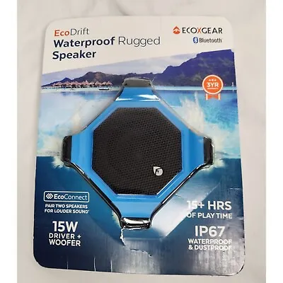 ECOXGEAR EcoDrift Rugged & Waterproof Wireless Bluetooth Speaker In Blue NEW • $74.99