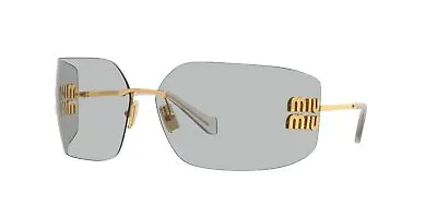 Miu Miu Sunglasses MU54YS 5AK30B 80mm Gold Havana / Light Grey Lens • $359.95
