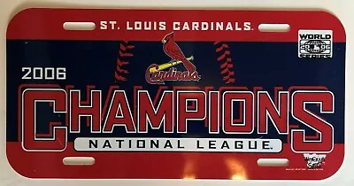 St.louis Cardinals 2006 Nl Champs Mlb Baseball Vintage License Plate New • $6.99