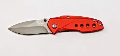 Cabela's Folding Pocket Knife Plain Edge Liner Lock Aluminum Scales *Various* • $9.58