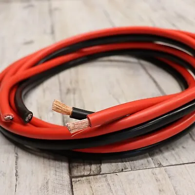 10 FT- 4 Gauge AWG Welding Lead Battery Booster Cable -2PC Copper Clad Wire • $27.99