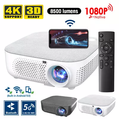 $212.88 • Buy Projector 8500 Lumens 1080P LED Mini WiFi Video Android Home Theater Cinema HDMI