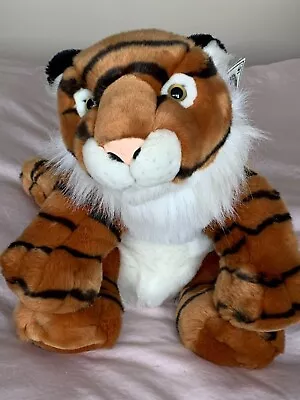 Large Keel Toys WWF Endangered Species Floppy Tiger 16  With Original Labels • £15