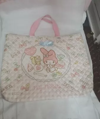 Sanrio My Melody Quilted Tote Bag Pink With Bow 2016 Made In Japan Used (Read⬇️) • $32