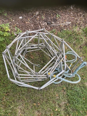 £100 • Buy Flexible Sided Ladder Metal Riggers Safety Fire Escape 10 Metres Cavers Events