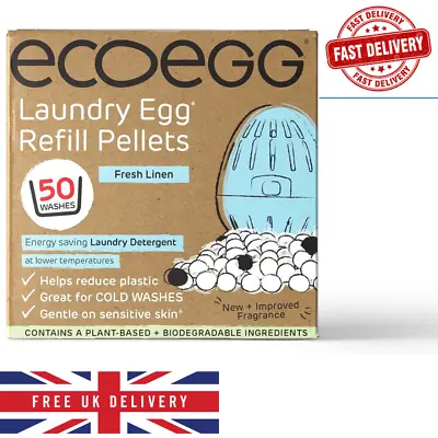 Ecoegg Laundry Egg Refill Pellets 50 Wash Fresh Linen • £5.99