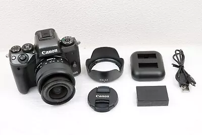 CANON EOS M5 BODY + EF-M 15-45mm F3.5-6.3 IS STM ZOOM LENS - EXCELLENT CONDITION • £395