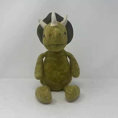 Jellycat London Trevor Green Triceratops Dinosaur 12in. Plush Stuffed Toy Animal • $11.80