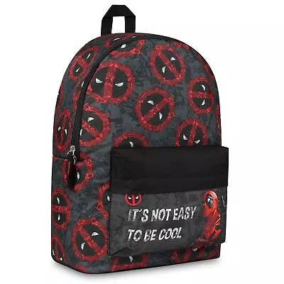 Marvel School Bag Deadpool Large Capacity Kids Backpack For Travel Sports • £13.49