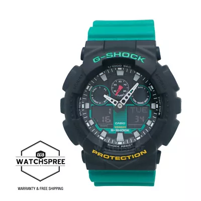 Casio G-Shock GA-100 Lineup Mix Tape Series Green Resin Band Watch GA-100MT-1A3 • $158.29