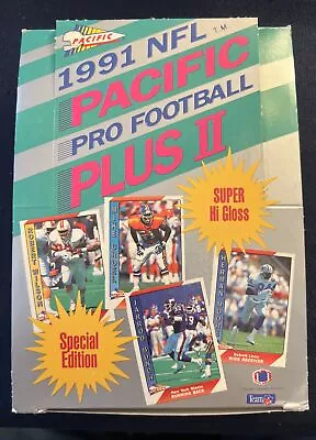 1991 Pacific Plus 2 Football Trading Cards Full Box Of 36 Sealed Packs Farve RC? • $34.99