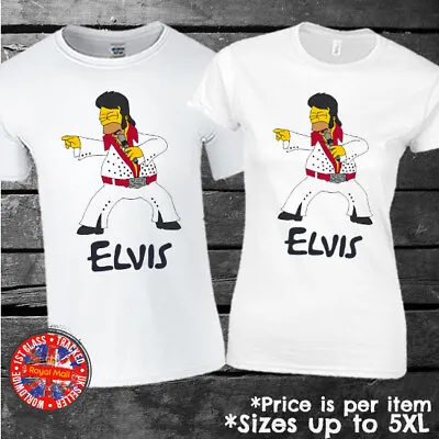 Elvis Homer Simpson T-shirt Mens Ladies Simpsons Funny Gift  • £9.99