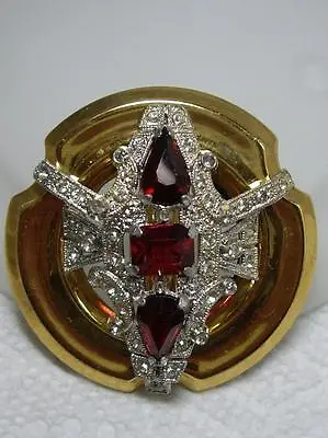 Super *rare* 1930's Art Deco Rhinestone Signed Mcclelland Barclay Pin Brooch • $250