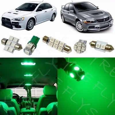 7x Green LED Lights Interior Package Conversion Kit For Lancer Evo 8 9 #ML2G • $19.19