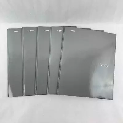 Lot Of 5 Mead Five Star X-569 2 Pocket & Prong Folders School Gray Portfolio • $17.09