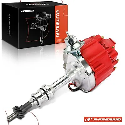 Red Ignition Distributor W/Cap & Rotor For Ford 351C 351M 400 7500 RPM 65K Coil • $67.19