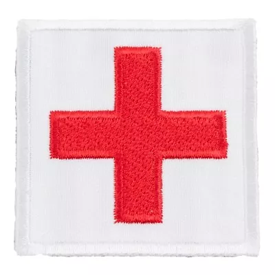 Red Cross White Square Patch Medical Patches • $4.99