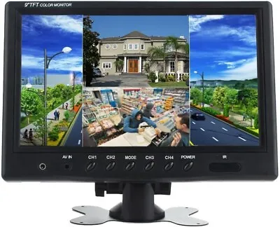 Podofo 9  TFT LCD Split Screen Quad Monitor CCTV 9 Inch Splitter  • $44.99