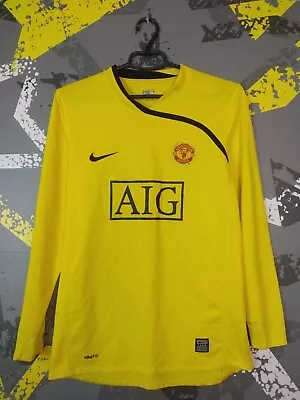 Manchester United Goalkeeper Football Shirt 2008 - 2009 Nike Young Size XL Ig93 • $29.74