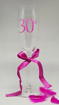 18th/21st/30th/40th Birthday Age Vinyl Sticker For Champagne Glitter Flute/Glass • £1.75