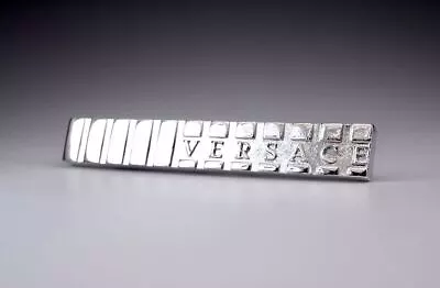 Versace Silver Tie Clip Tie Pin Tie Bar Men's Jewelry No Box Italy Used • $520.67
