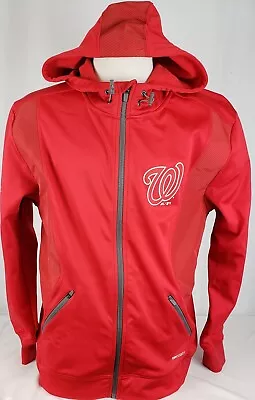 Brand New Majestic DRYBASE MLB Washington Nationals Full Zip Hooded Jacket • $69.99