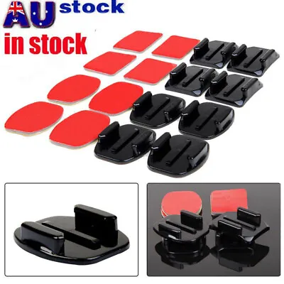 8pcs Flat Curved Adhesive Mount Helmet Accessories For Gopro Hero 8/7/2 /3+/6/5 • $10.98