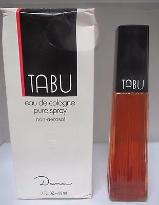 Tabu By Dana 3 Fl Oz/89ml Eau De Cologne Pure Spray Non Aerosol Vintage See Desc • $28.99