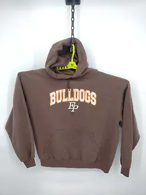 Bulldogs Hoodie Mens L Brown Pullover Train East Palestine Pullover Sweatshirt  • $16.99