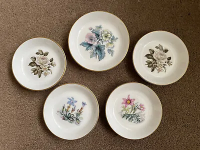 £3.50 • Buy 5 Small Royal Worcester Fine Bone China Floral Decorative Plates
