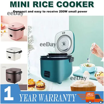 AU Electric Rice Cooker Portable Mini Cooking 1-2Person With Steamer 1.2L 3 CUP • $32.84