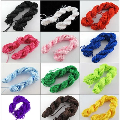 £2.98 • Buy 1Roll 25m Nylon Cord Thread Chinese Knot Macrame Bracelet Braided String