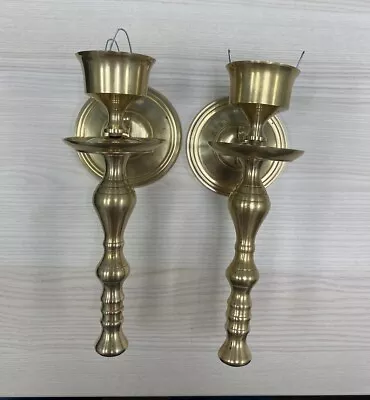Brass Candle Wall Sconces Vintage • $39