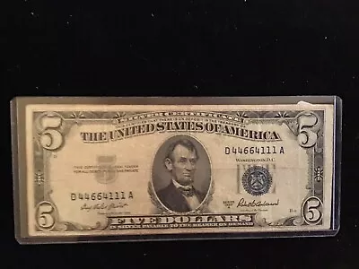 1953 A $5 Silver Certificate Bill Five Dollar CIRCULATED NICE • $5.50
