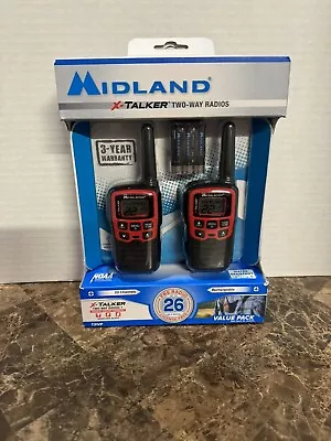 Midland X Talker T31A Walkie Talkies Red/Black Two-Way Radios NIB • $29.99