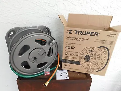 Truper Wall Mount Water Hose Reel With Handle Metallic Color (New In Box #10390) • £23.74
