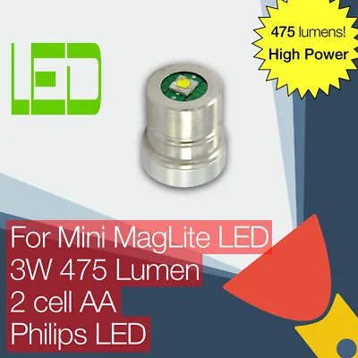 Mini MagLite AA LED Upgrade Replacement Module 475LM High Power Torch Flashlight • $24.95